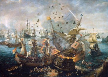 風景 Painting - ウィリンゲン・ファン・コルネリス ジブラルタル太陽の海戦